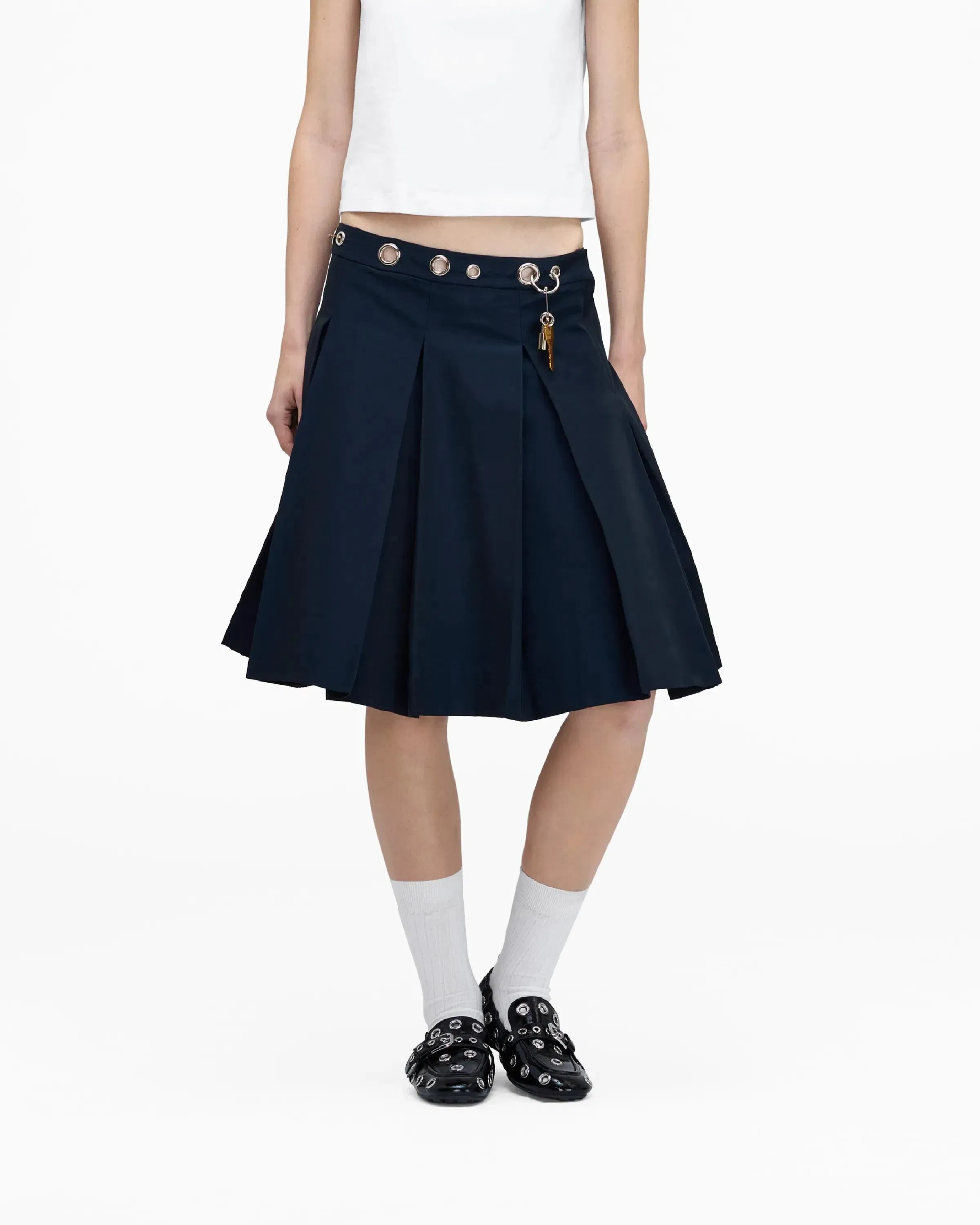 Safety Pin Pleated Skirt