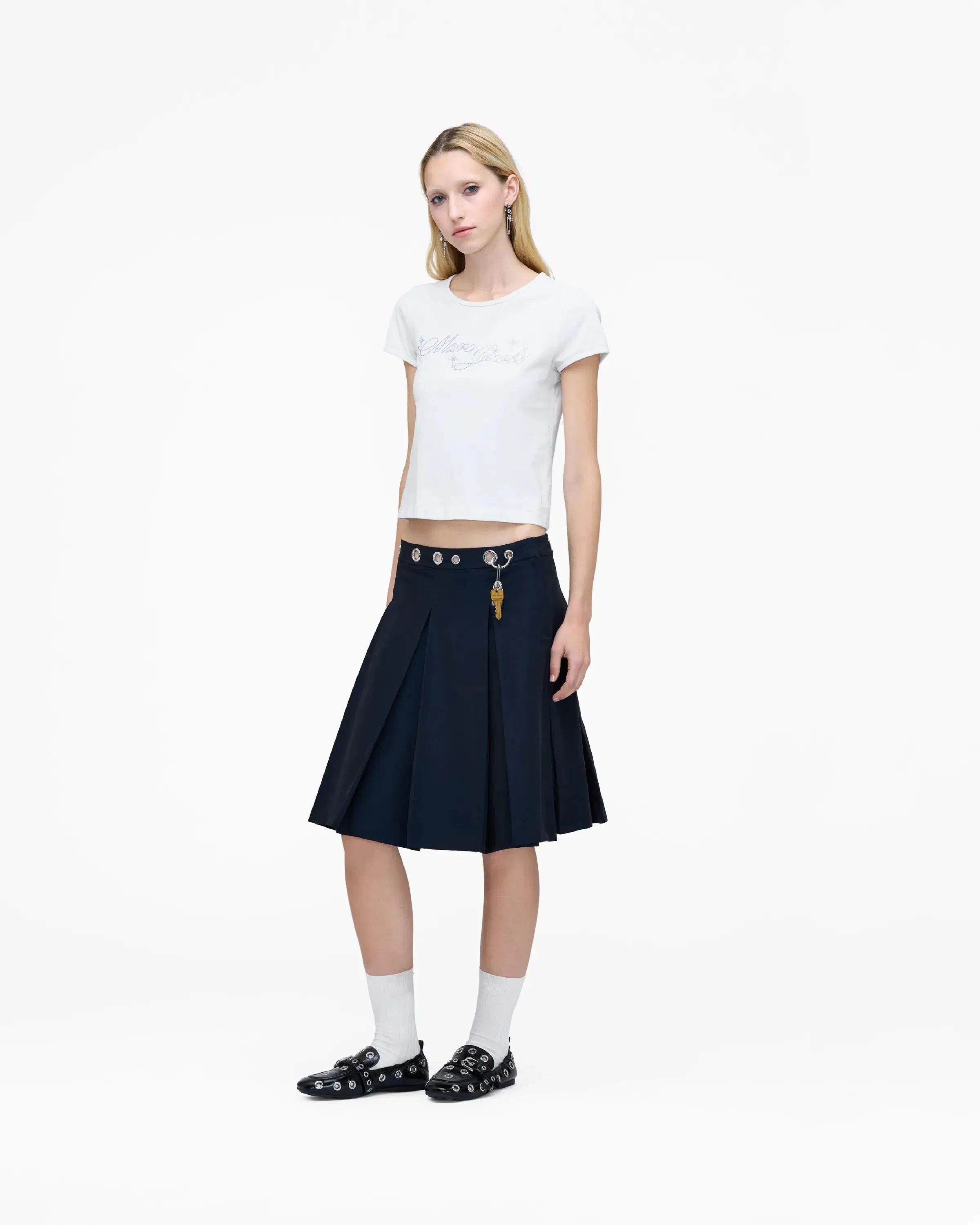 Safety Pin Pleated Skirt