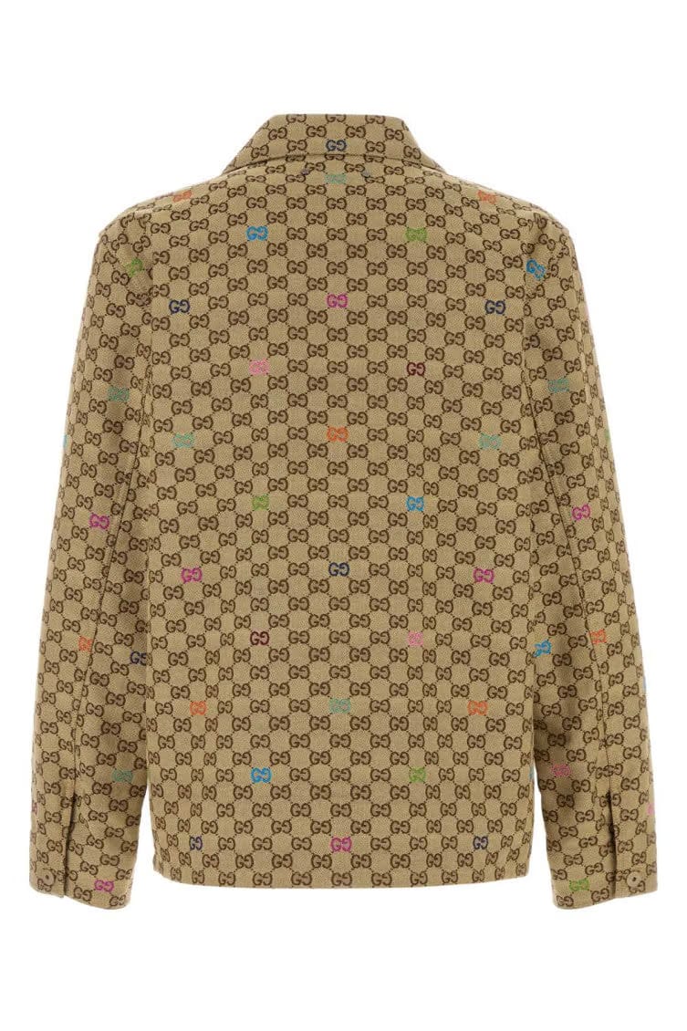 Gucci Brown Logo Canvas Blazer
