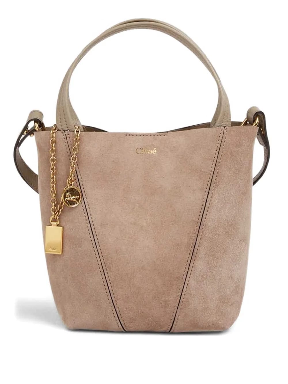 small Spin suede tote bag