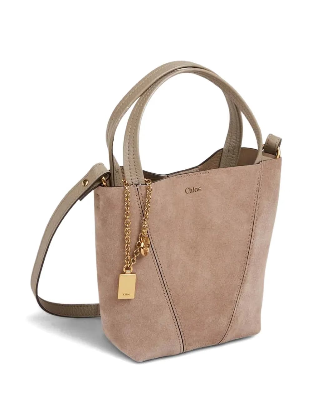 small Spin suede tote bag