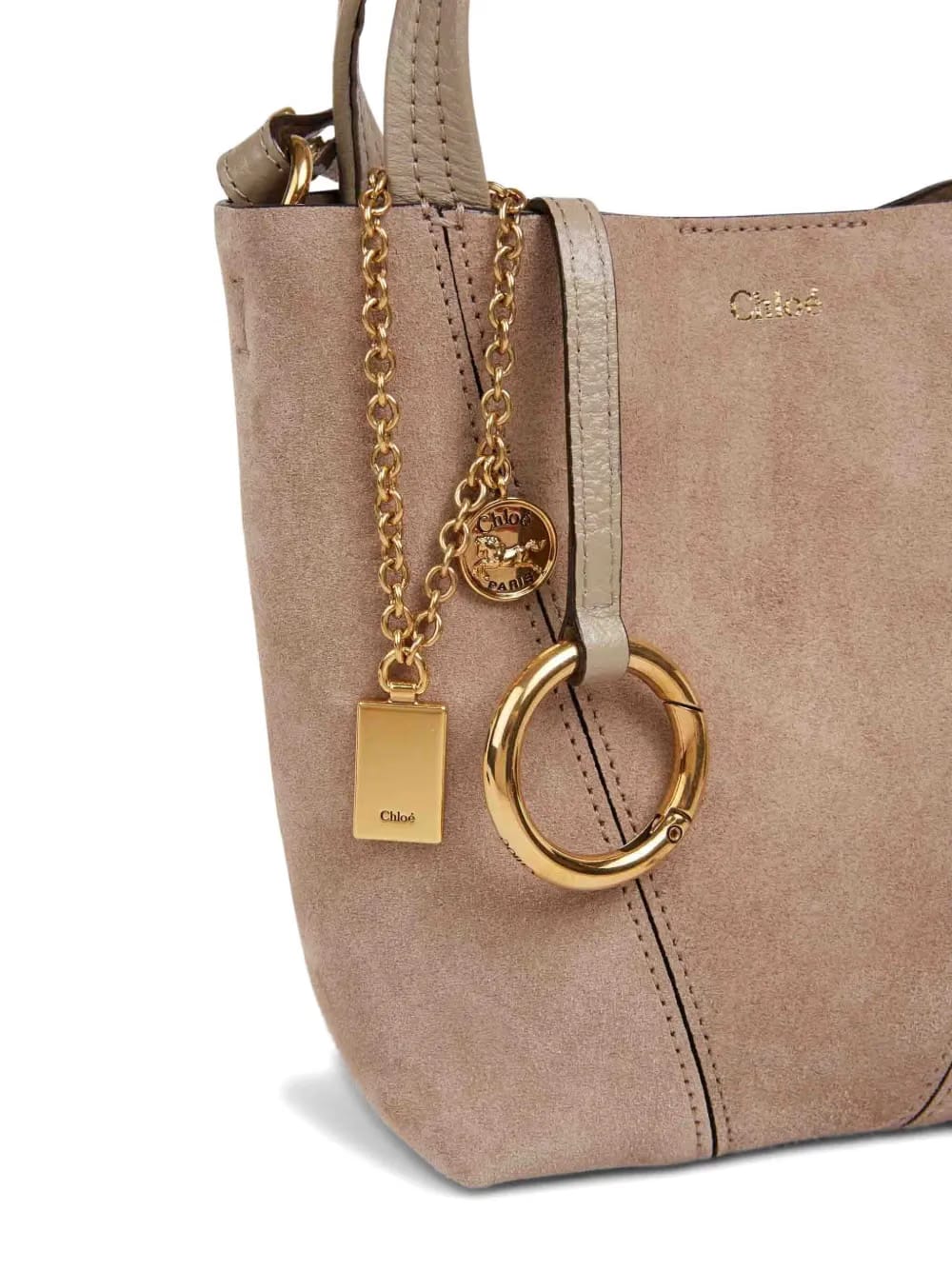 small Spin suede tote bag