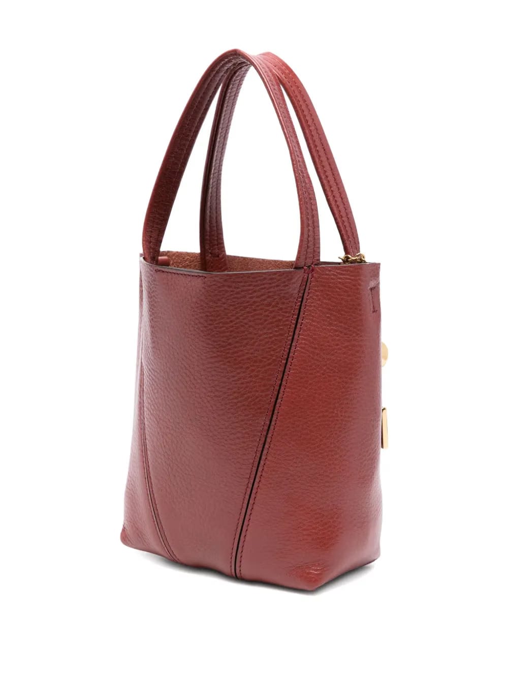 small Spin leather-trimmed chain-detail tote bag