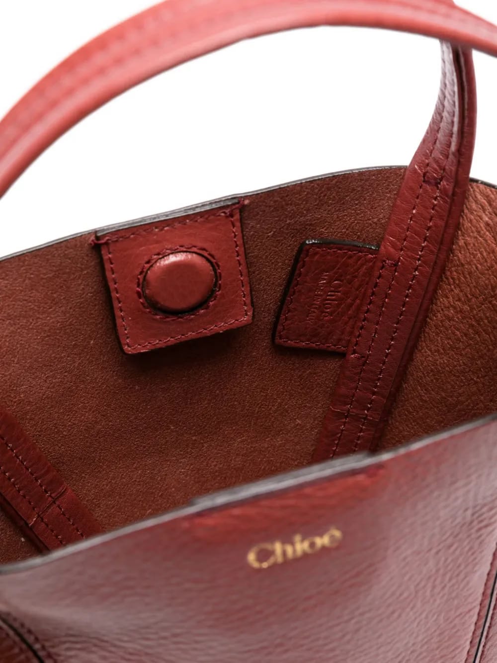 small Spin leather-trimmed chain-detail tote bag