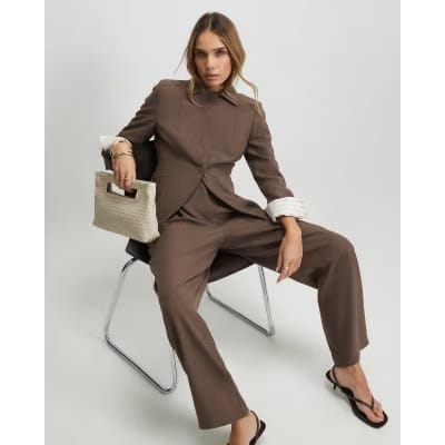 Brown Tailored Shacket