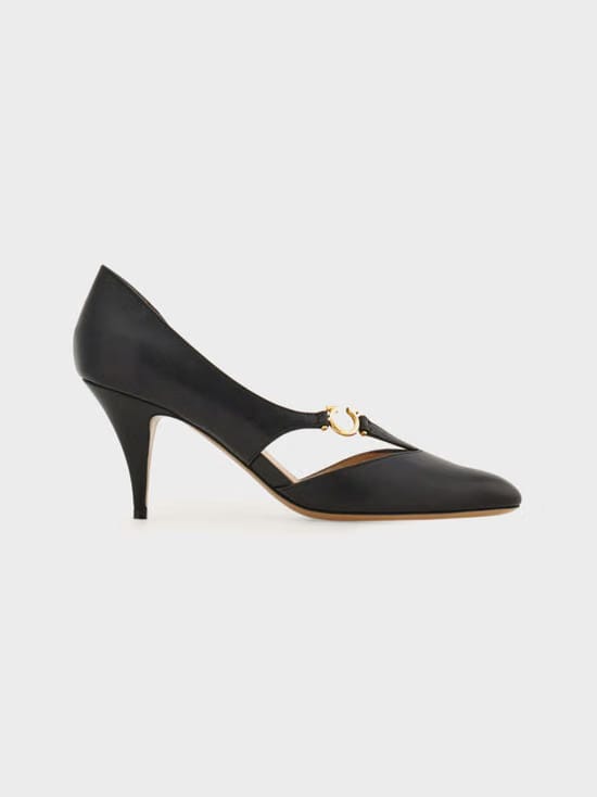 Ferragamo - Women's Gancini Logo Pumps - Black