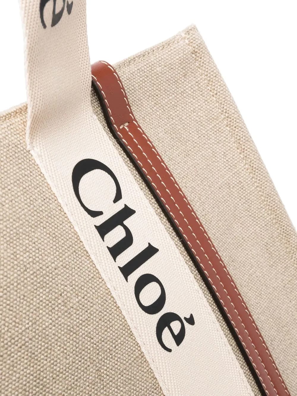 Woody linen tote bag