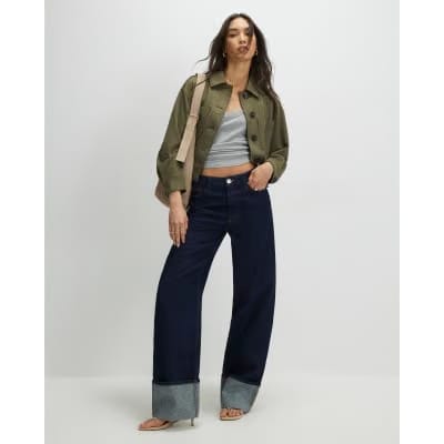 Khaki Faux Suede Overshirt