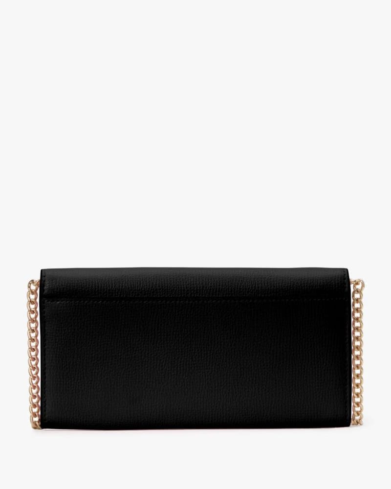 Phoebe Refined Grain Leather Turnlock Wallet On A Chain