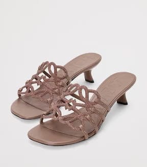Leather Petal Anagram Mules 45