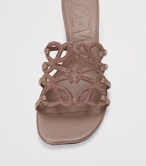 Leather Petal Anagram Mules 45