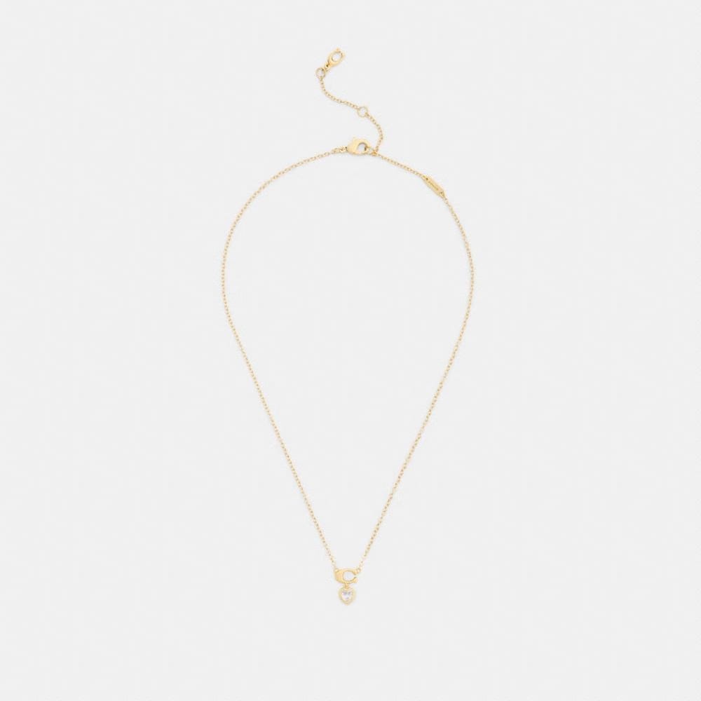 Signature Heart Pendant Necklace And Earrings Set