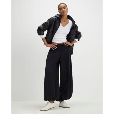 White Long Sleeve Popper Ribbed Top