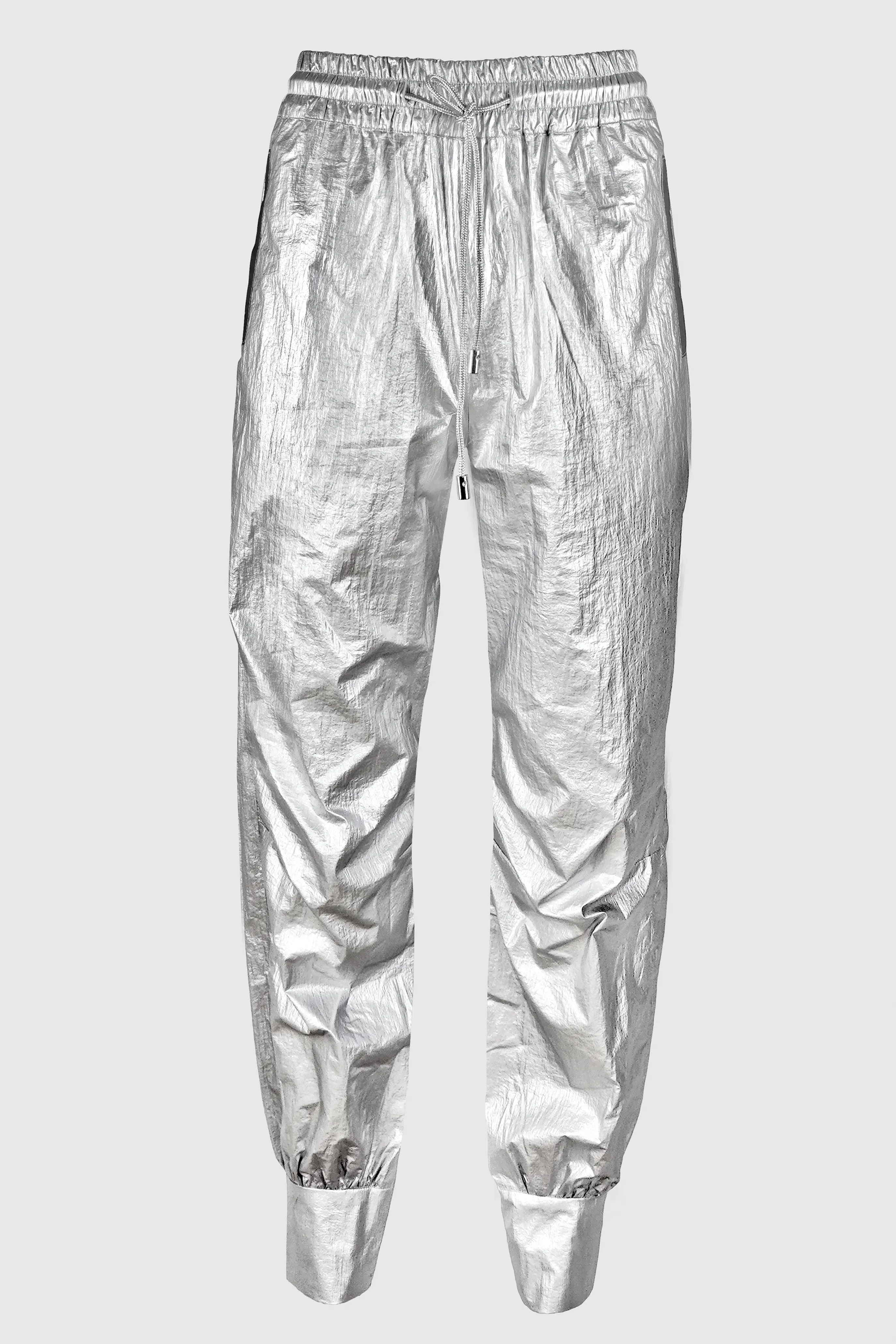 METALLIC TRACK PANTS
