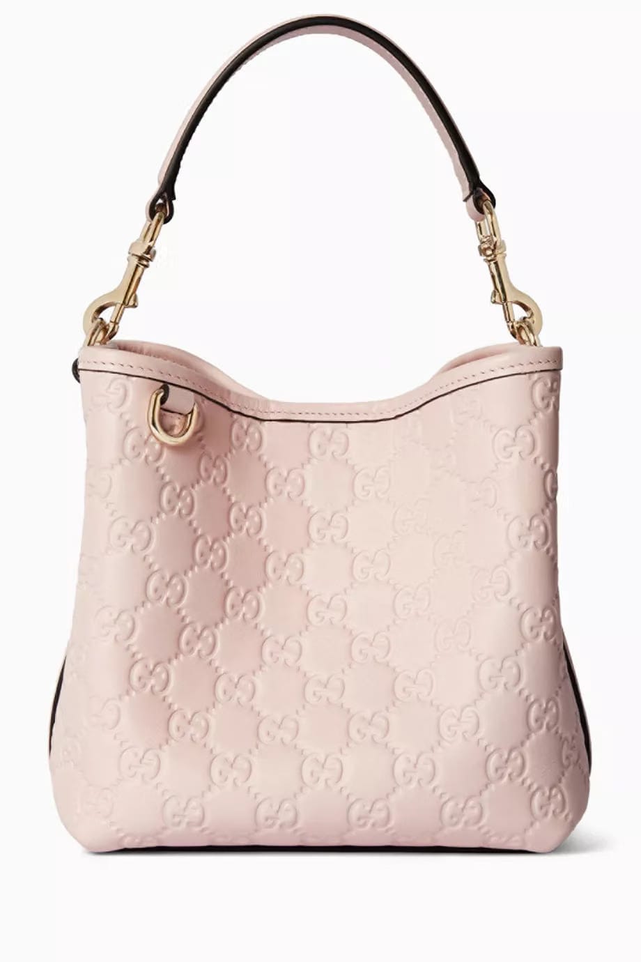 Small GG Emblem Bucket Bag in Leather