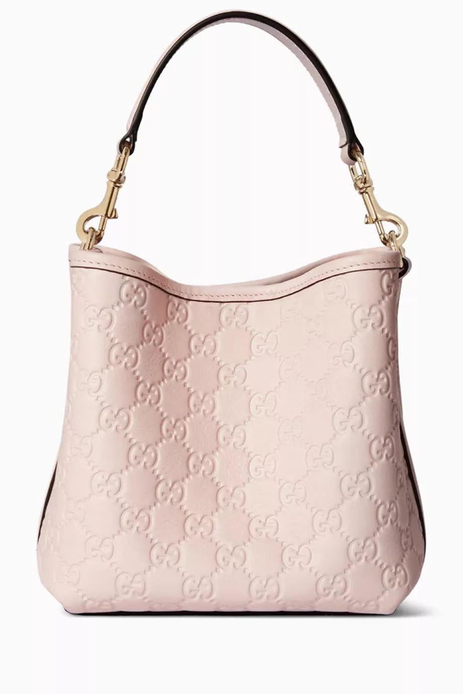 Small GG Emblem Bucket Bag in Leather