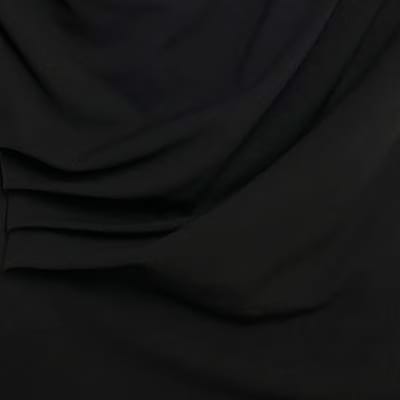 Petite Black Off Shoulder Drape Top