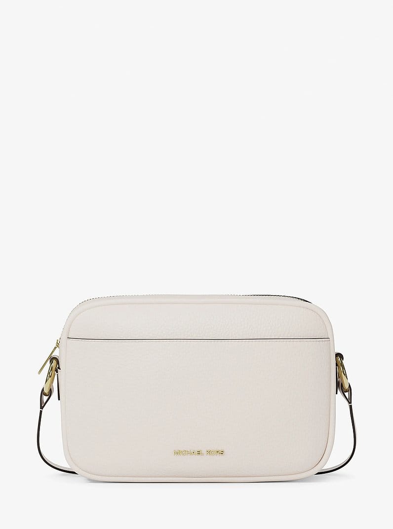 Jet Set Large Pebbled Leather Camera Crossbody Bag