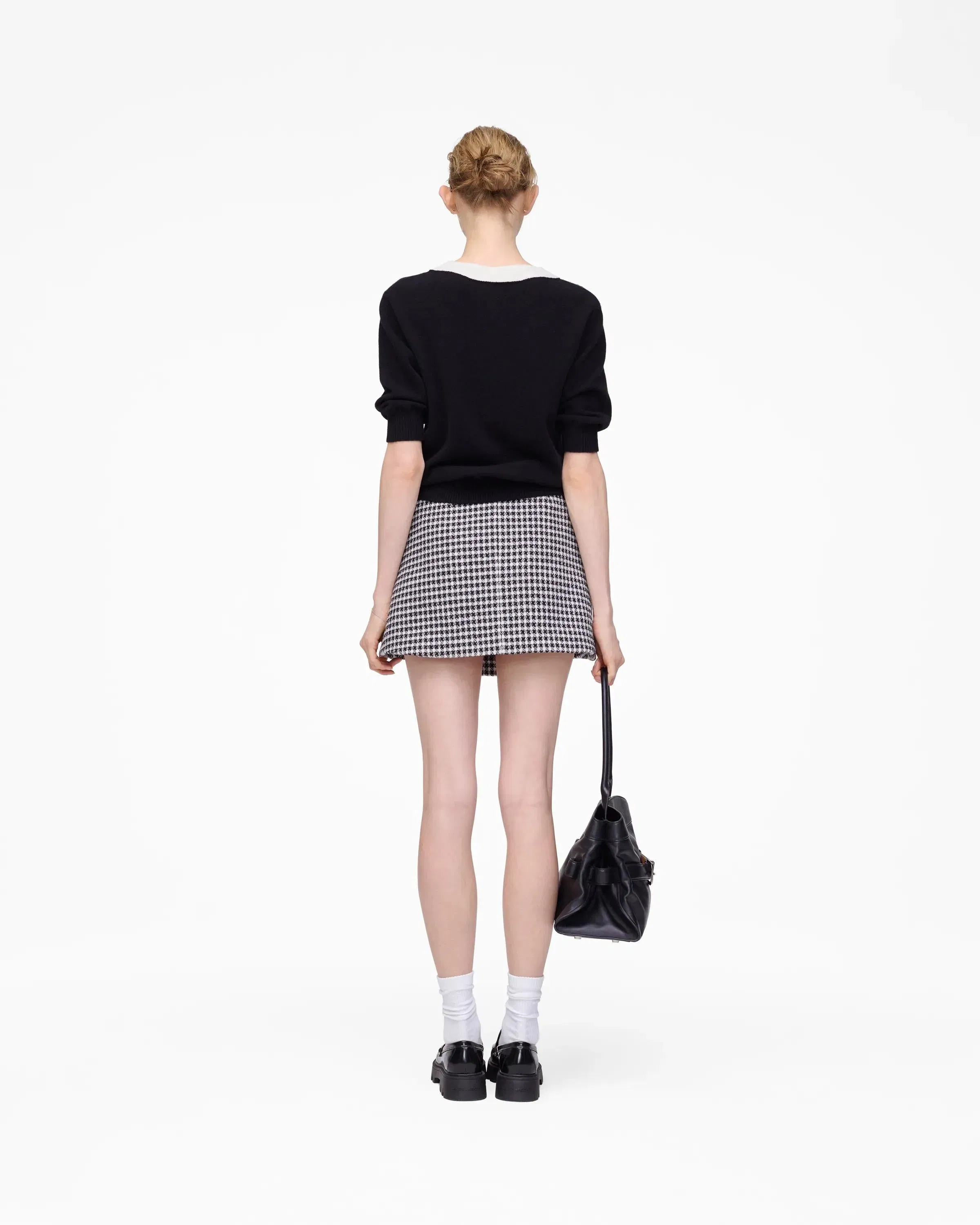 Gingham Tweed Mini Skirt