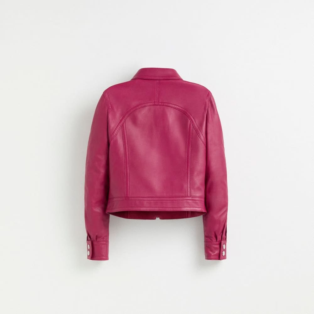 Restored Cropped Leather Blouson