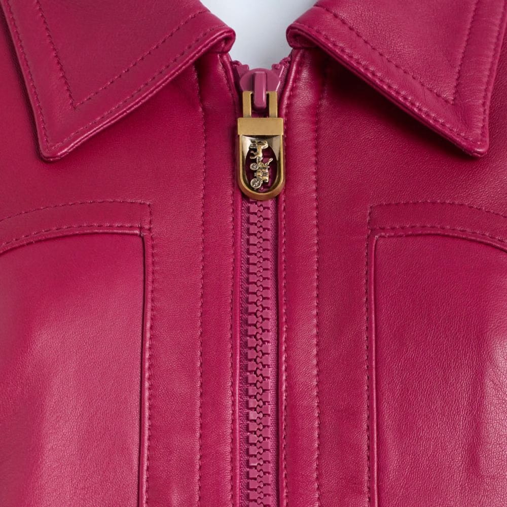 Restored Cropped Leather Blouson