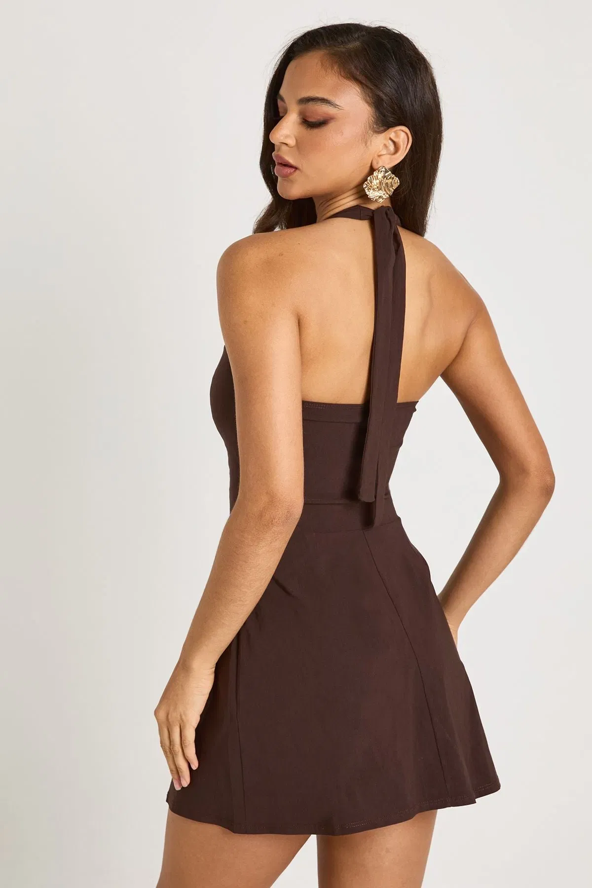 Bengaline Square Neck Skater Dress