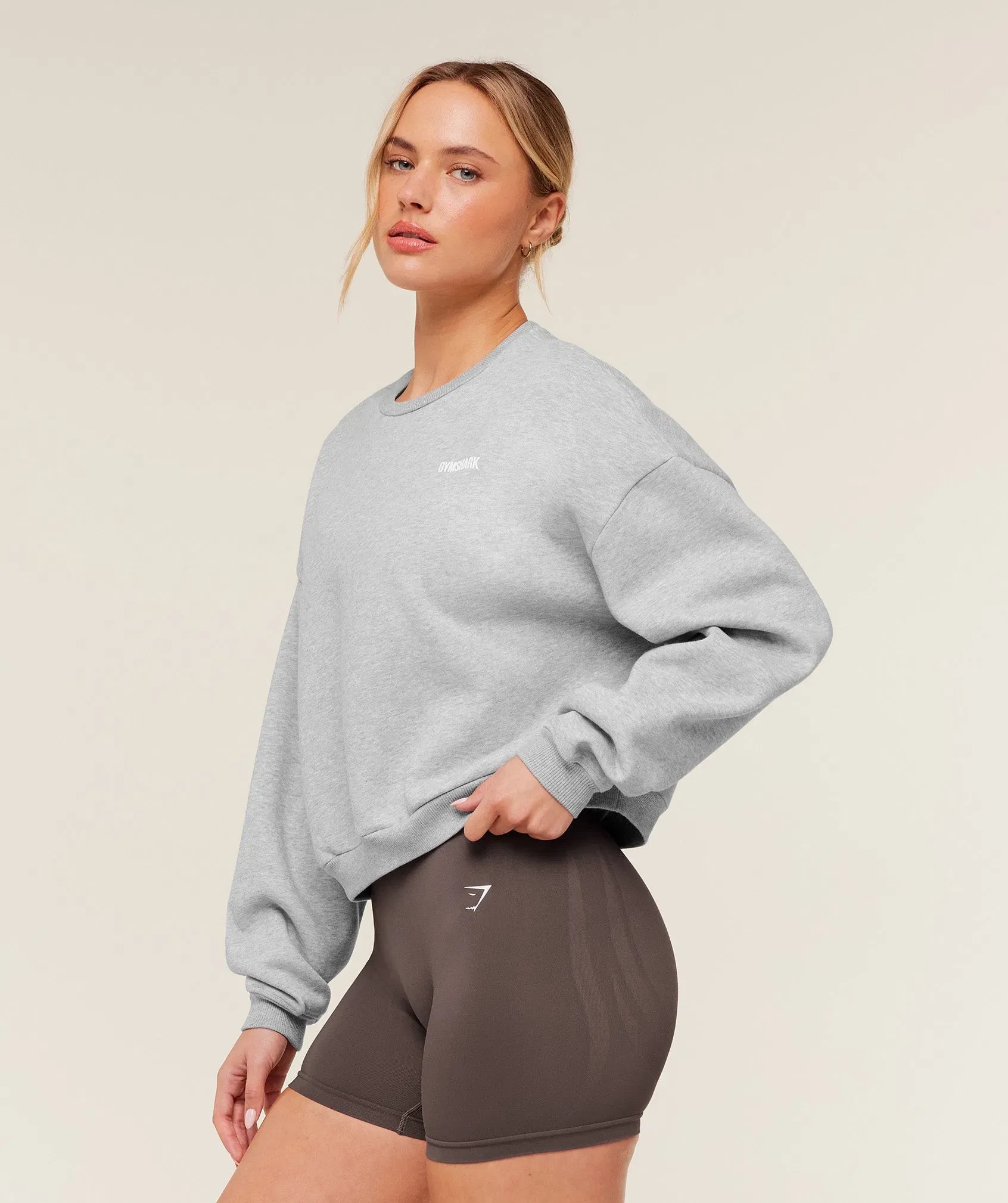 Gymshark Cosy Luxe Sweatshirt - Bros Soft Grey Marl