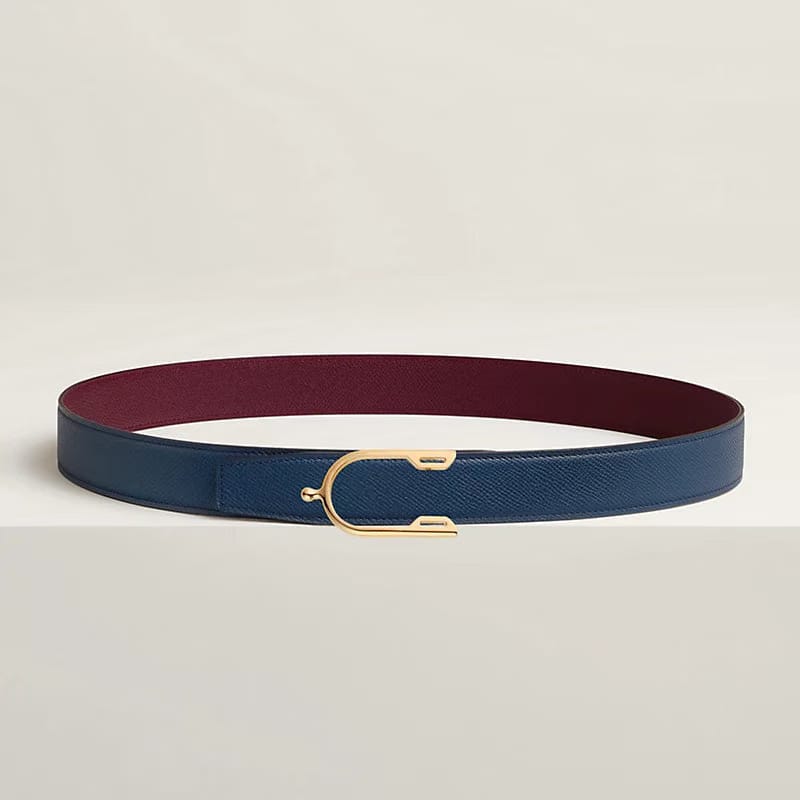 Eperon belt buckle & Reversible leather strap 32 mm
