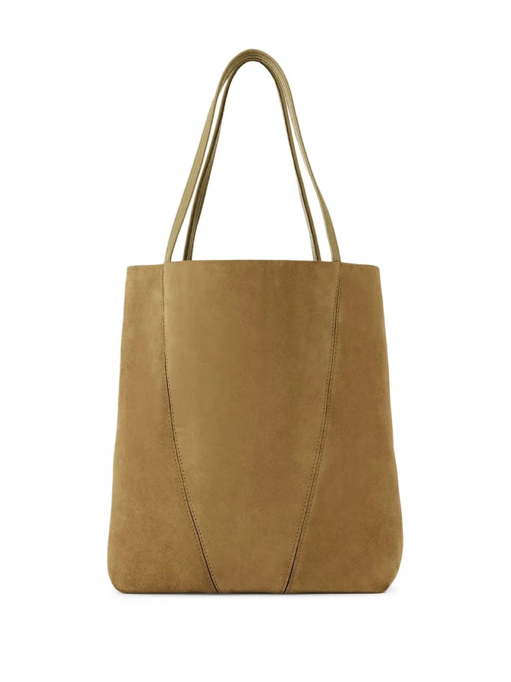 suede panel tote bag
