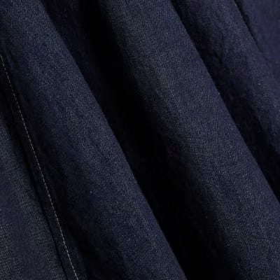 Blue Corset Detail Denim Mini Dress