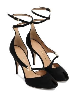 Ferragamo 95mm Molly ankle-wrap peep-toe pumps