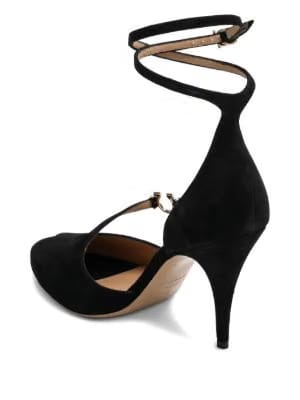 Ferragamo 95mm Molly ankle-wrap peep-toe pumps