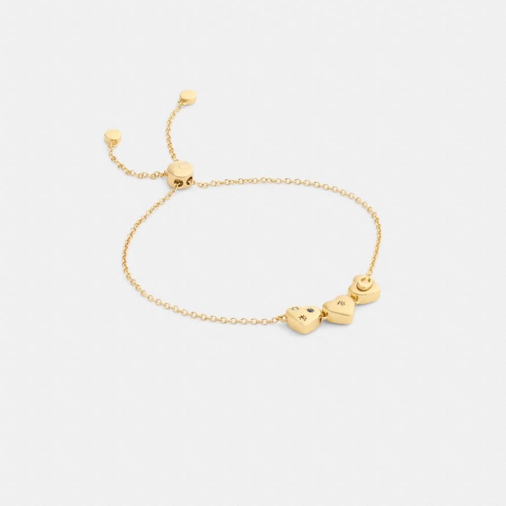 Heart Cluster Slider Bracelet