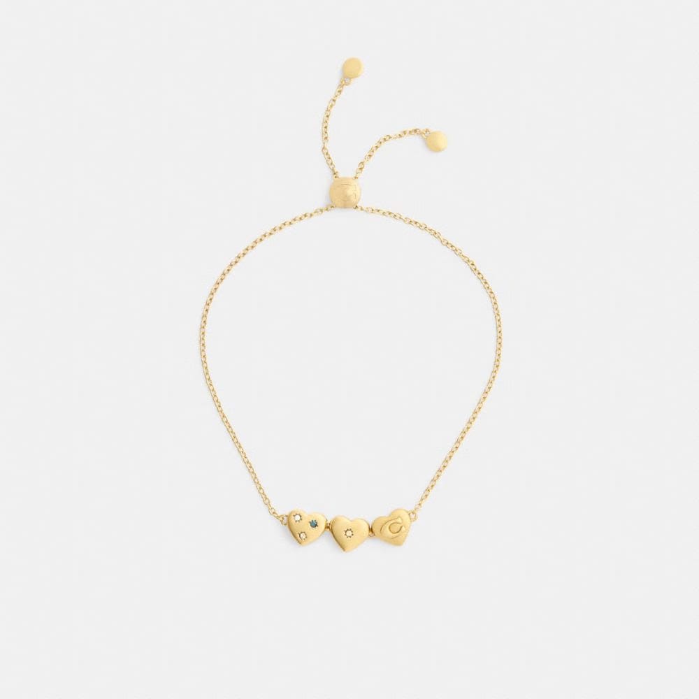 Heart Cluster Slider Bracelet