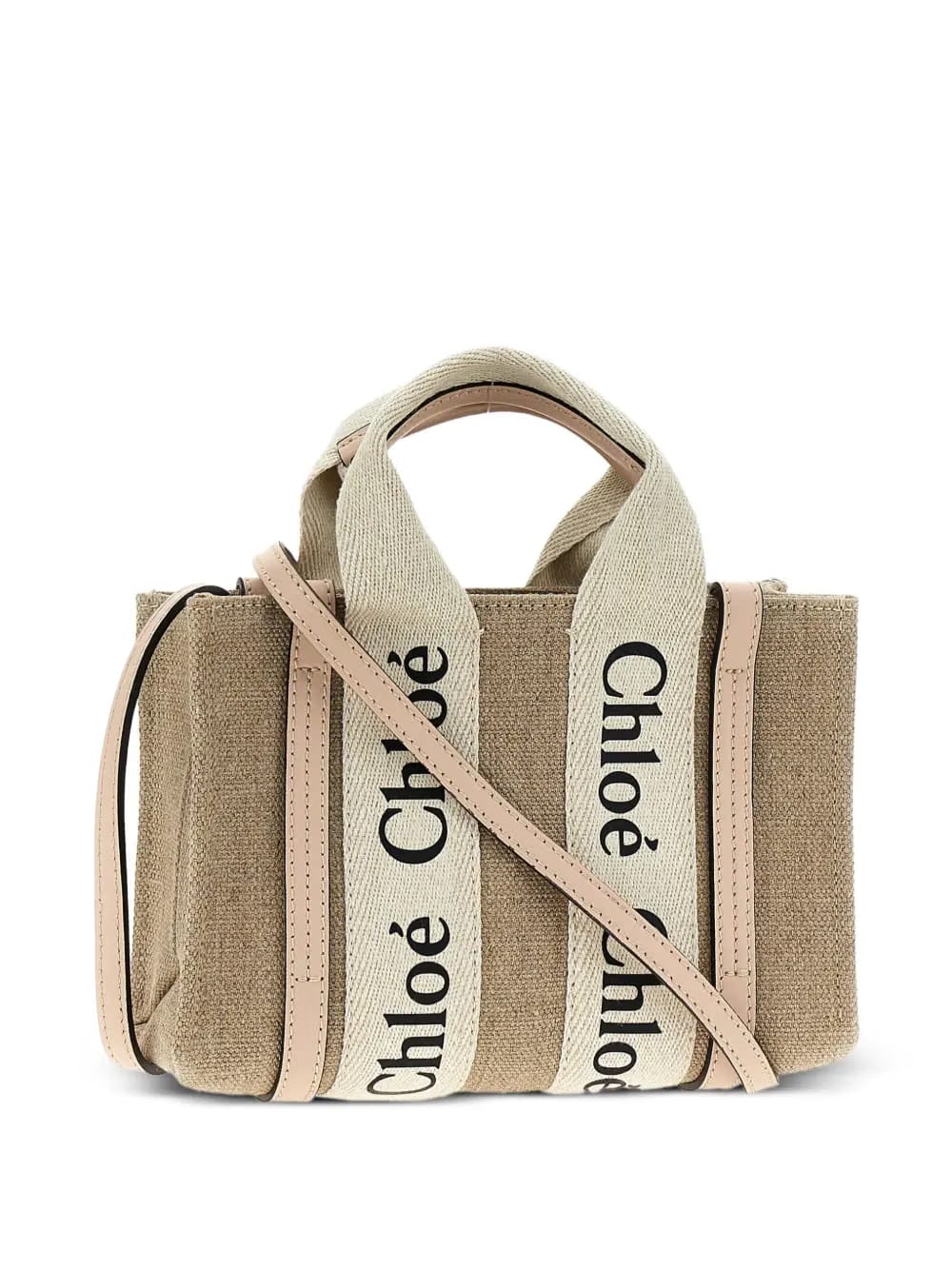 mini Woody canvas logo-detail tote bag
