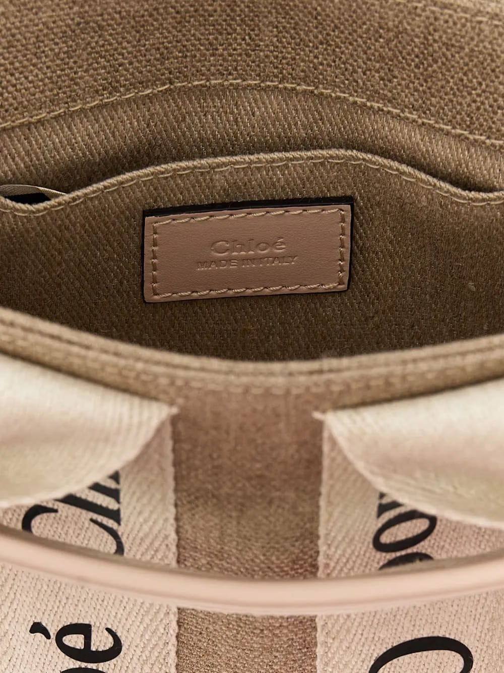 mini Woody canvas logo-detail tote bag