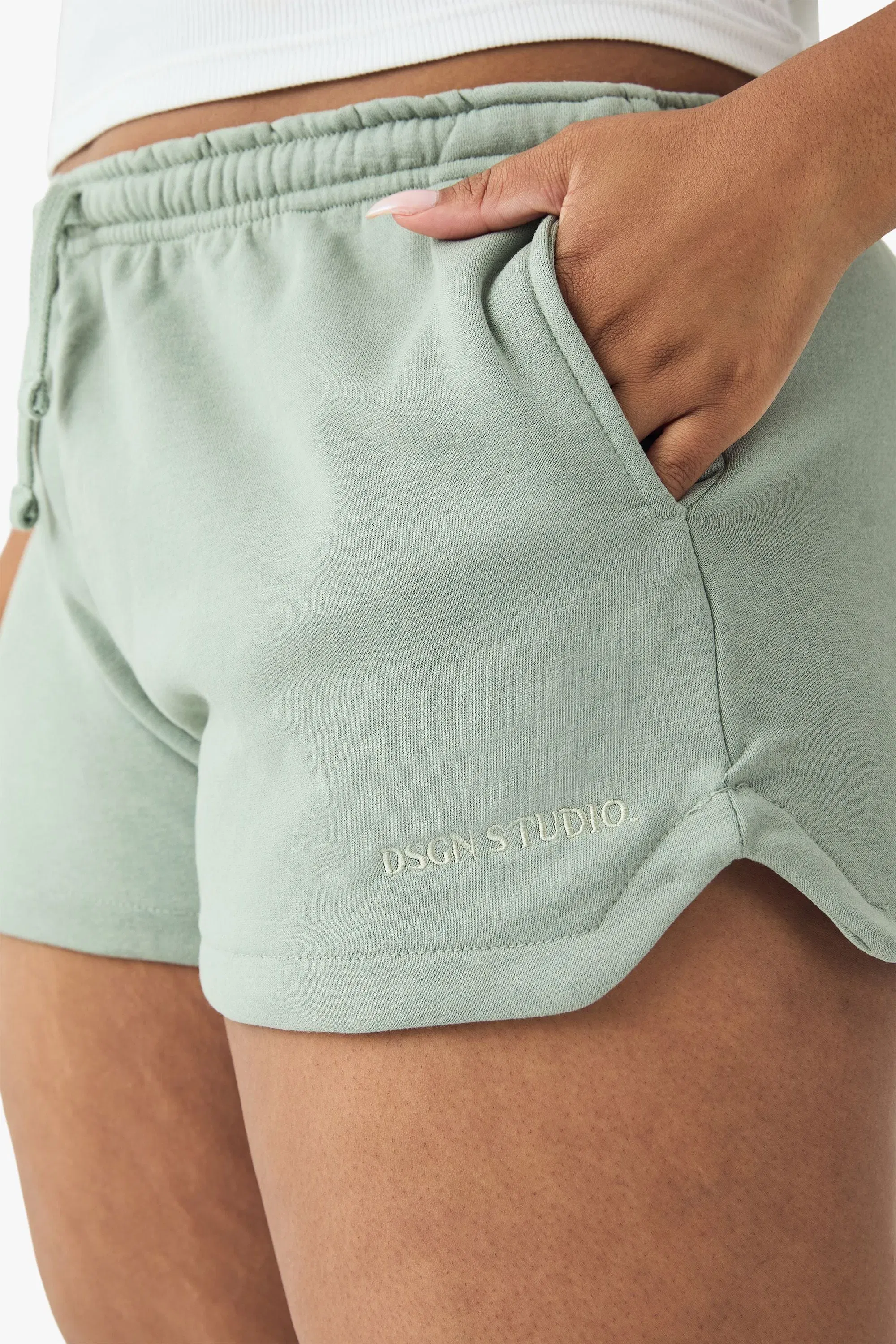 Plus DSGN Studio Embroidered Sweat Shorts