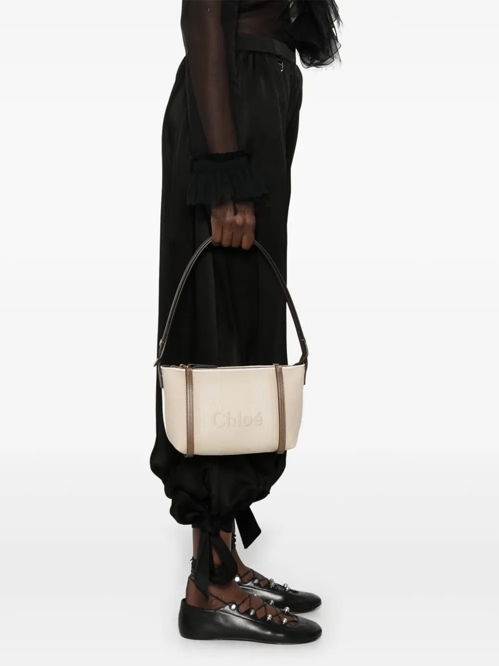 logo-jacquard shoulder bag