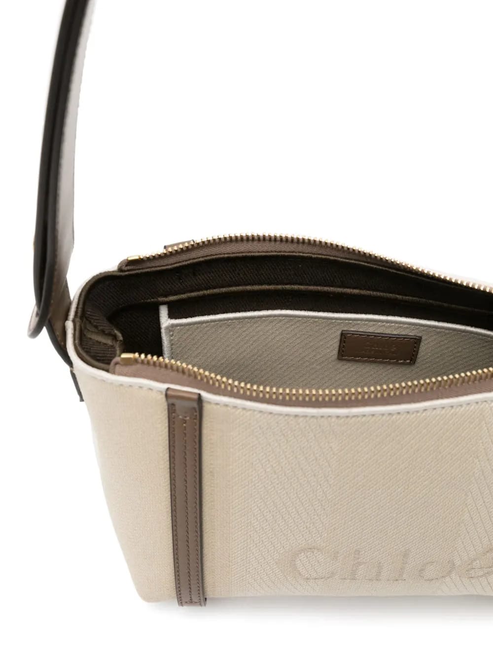 logo-jacquard shoulder bag