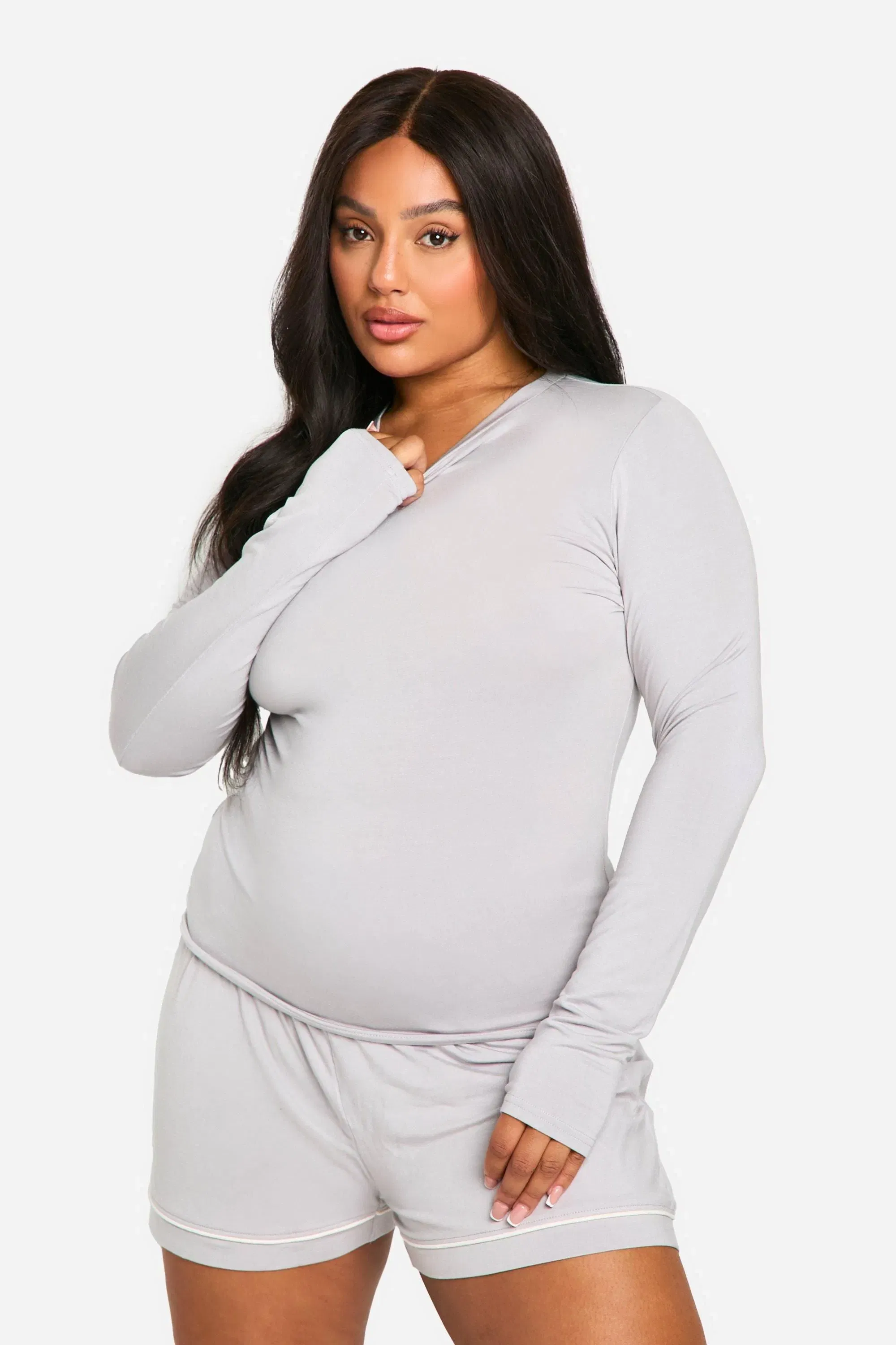 Plus Long Sleeve Modal Lounge T-Shirt
