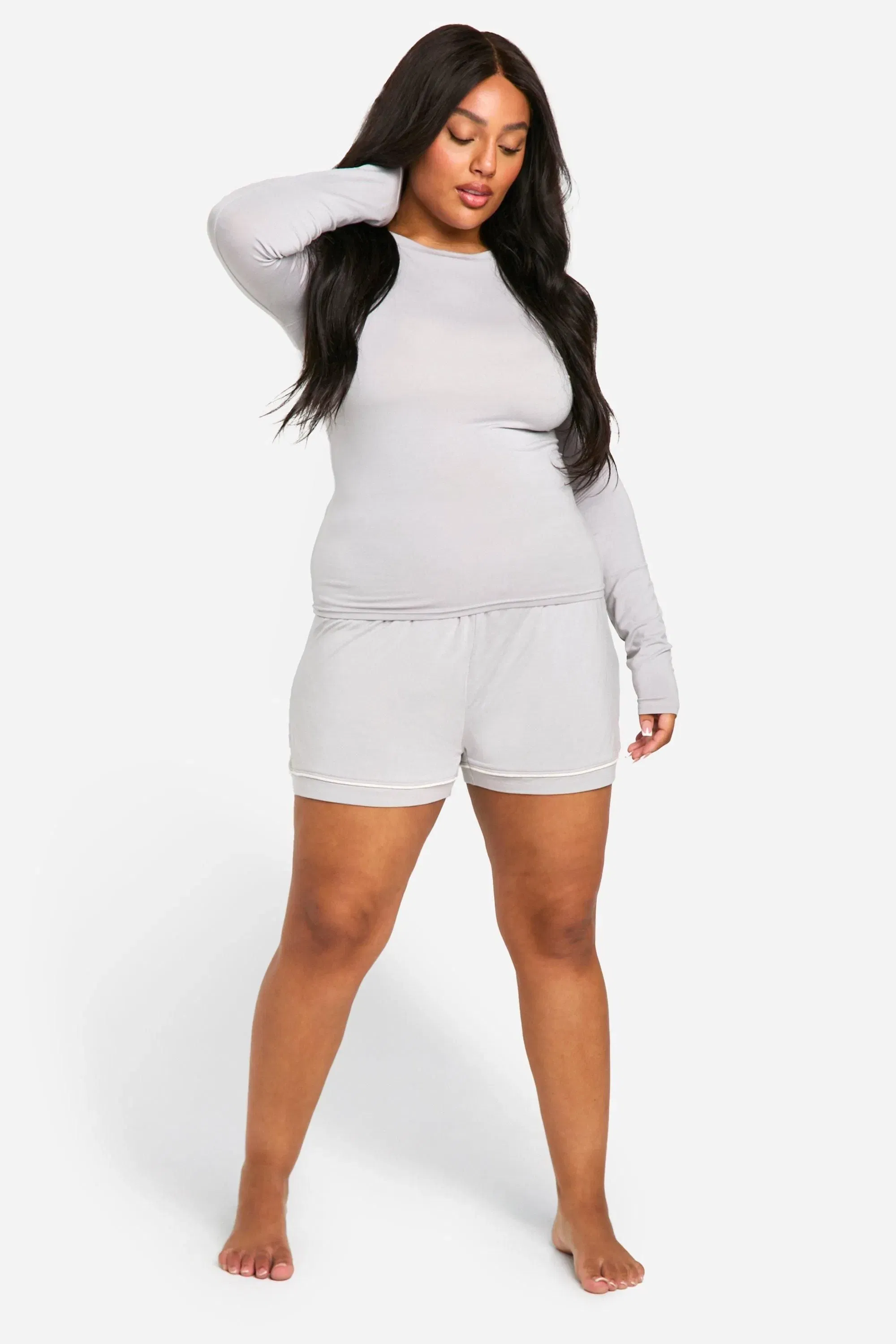 Plus Long Sleeve Modal Lounge T-Shirt