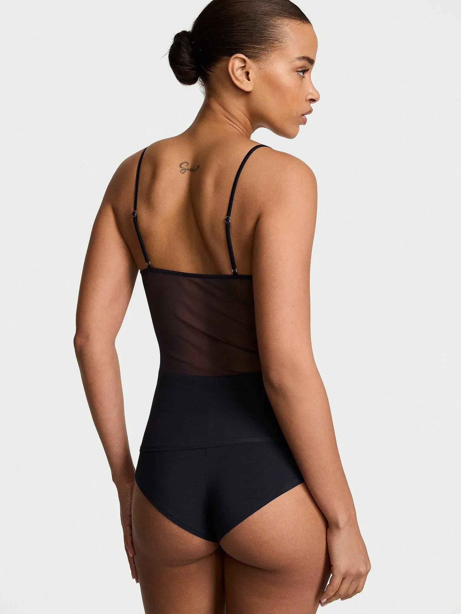 Sheer Reveal Modal & Mesh Cami Set