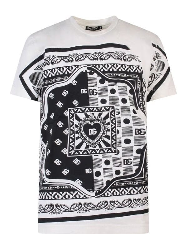 Dolce & Gabbana Cotton T-shirt with bandana print
