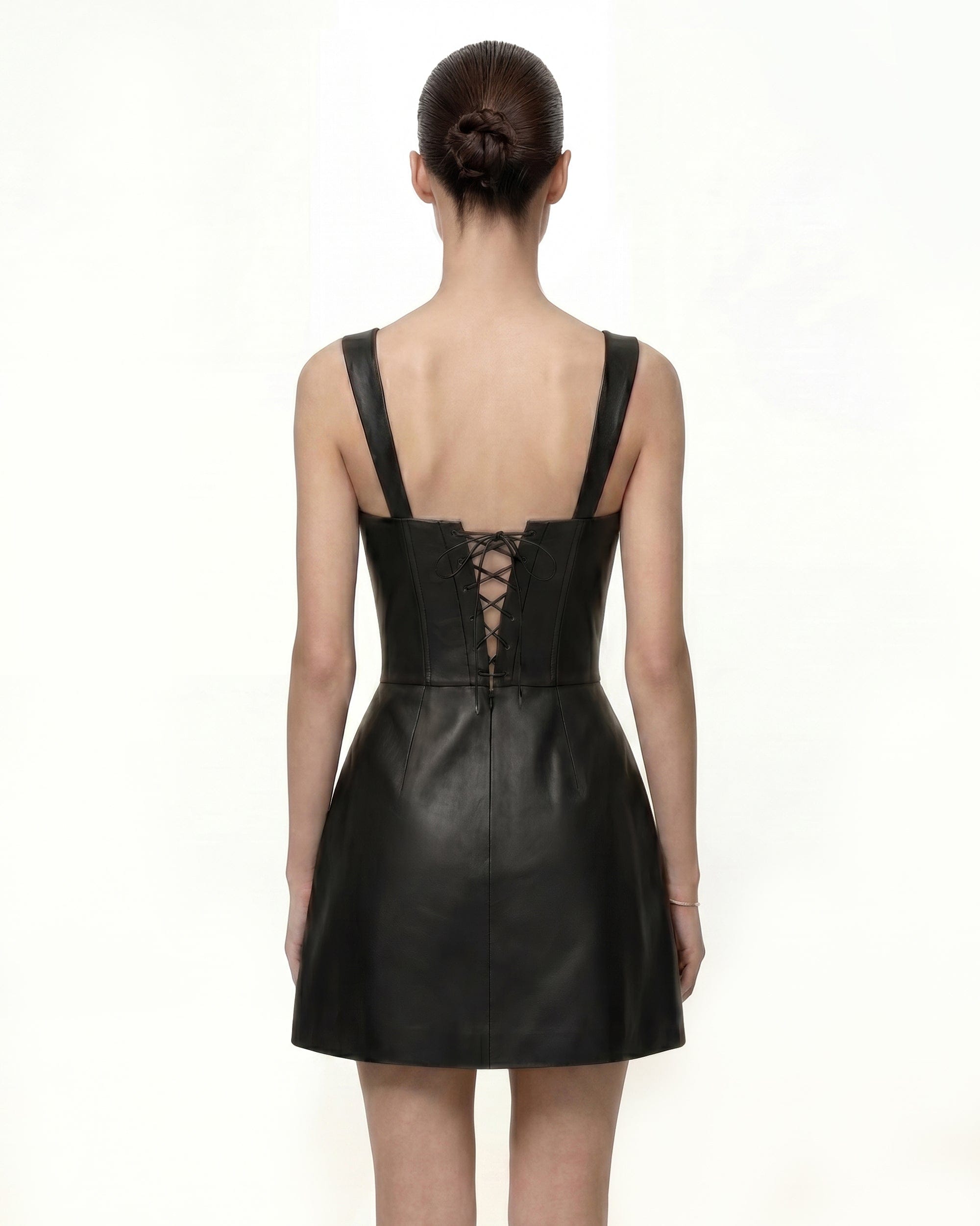 Iris Floral Print Corset Dress - Black