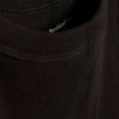Black Sleeveless Ribbed Tank Top