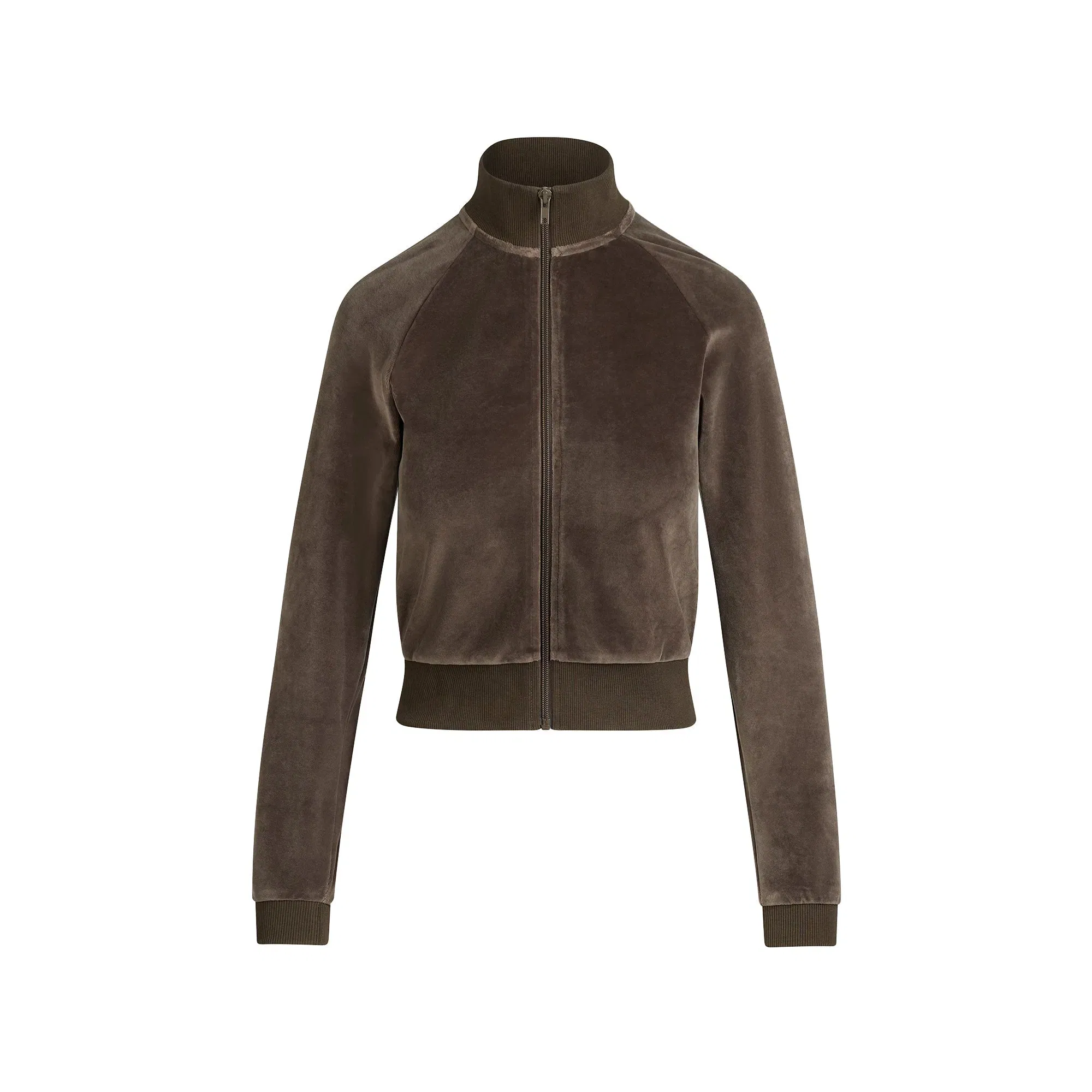 VELOUR SHRUNKEN TRACK JACKET | DARK SEPIA
