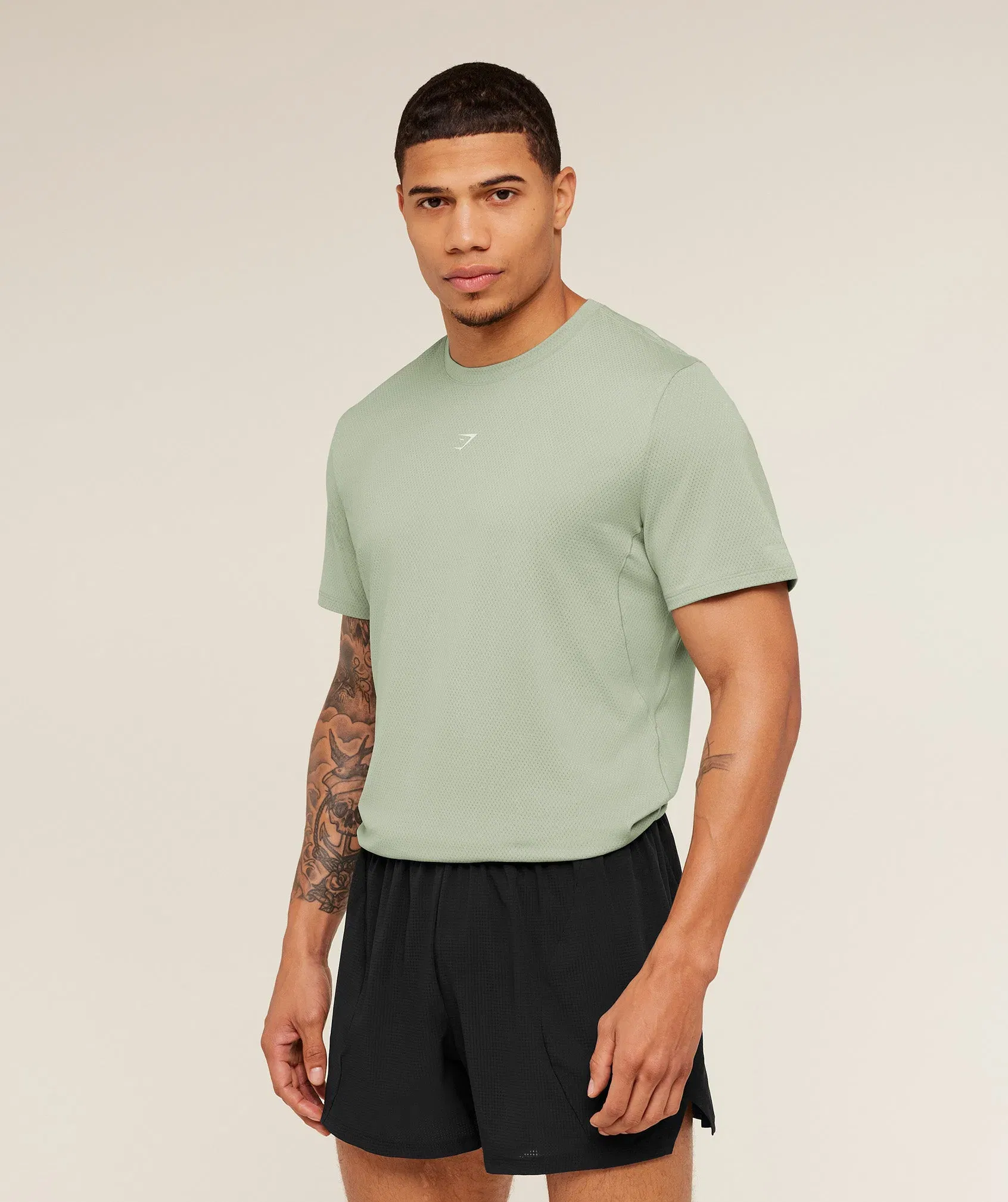 Gymshark Running T-Shirt - GS Haze Green