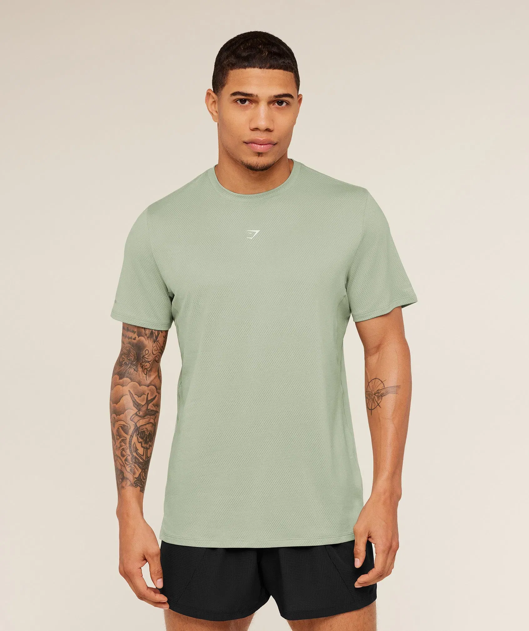 Gymshark Running T-Shirt - GS Haze Green