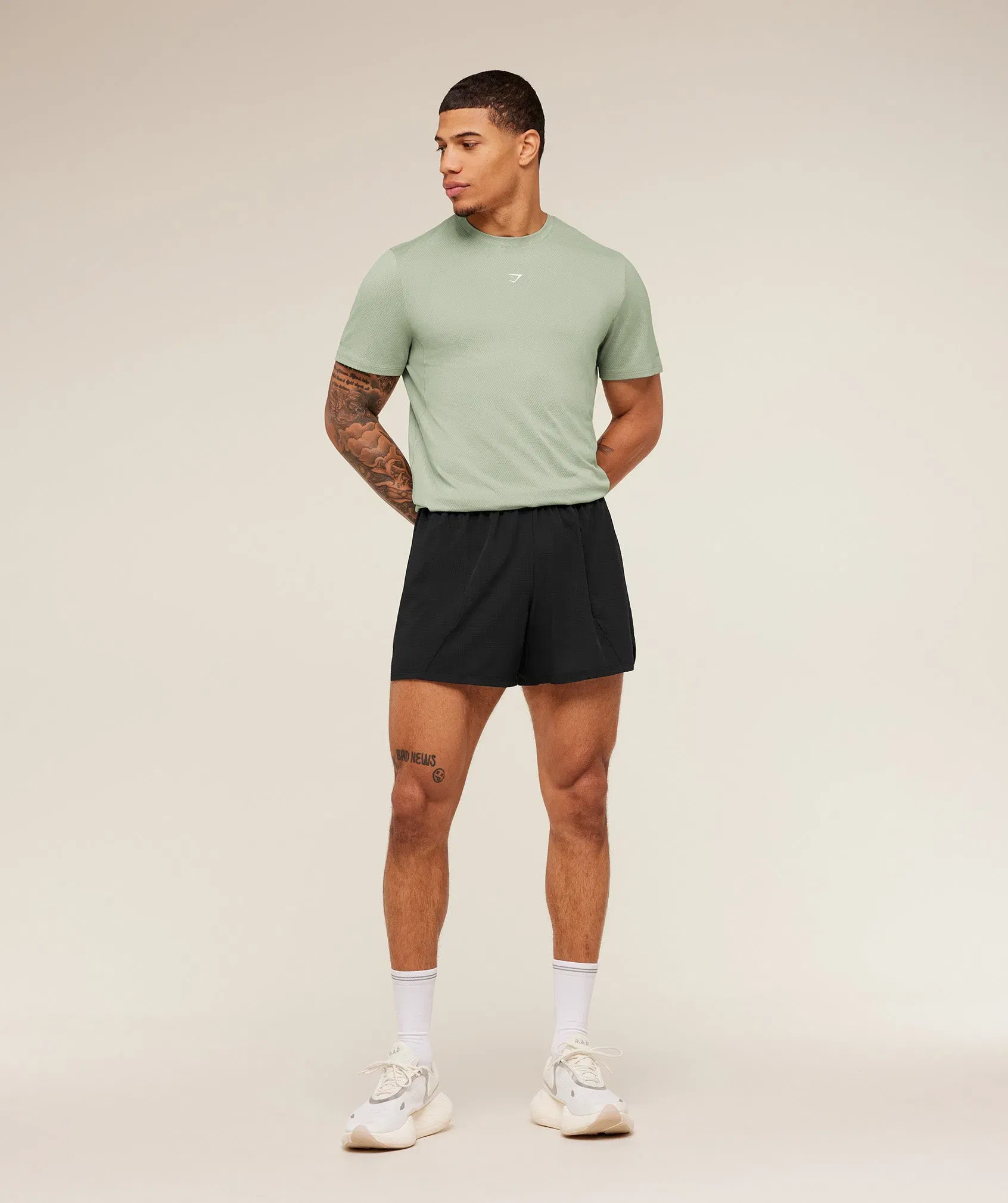 Gymshark Running T-Shirt - GS Haze Green