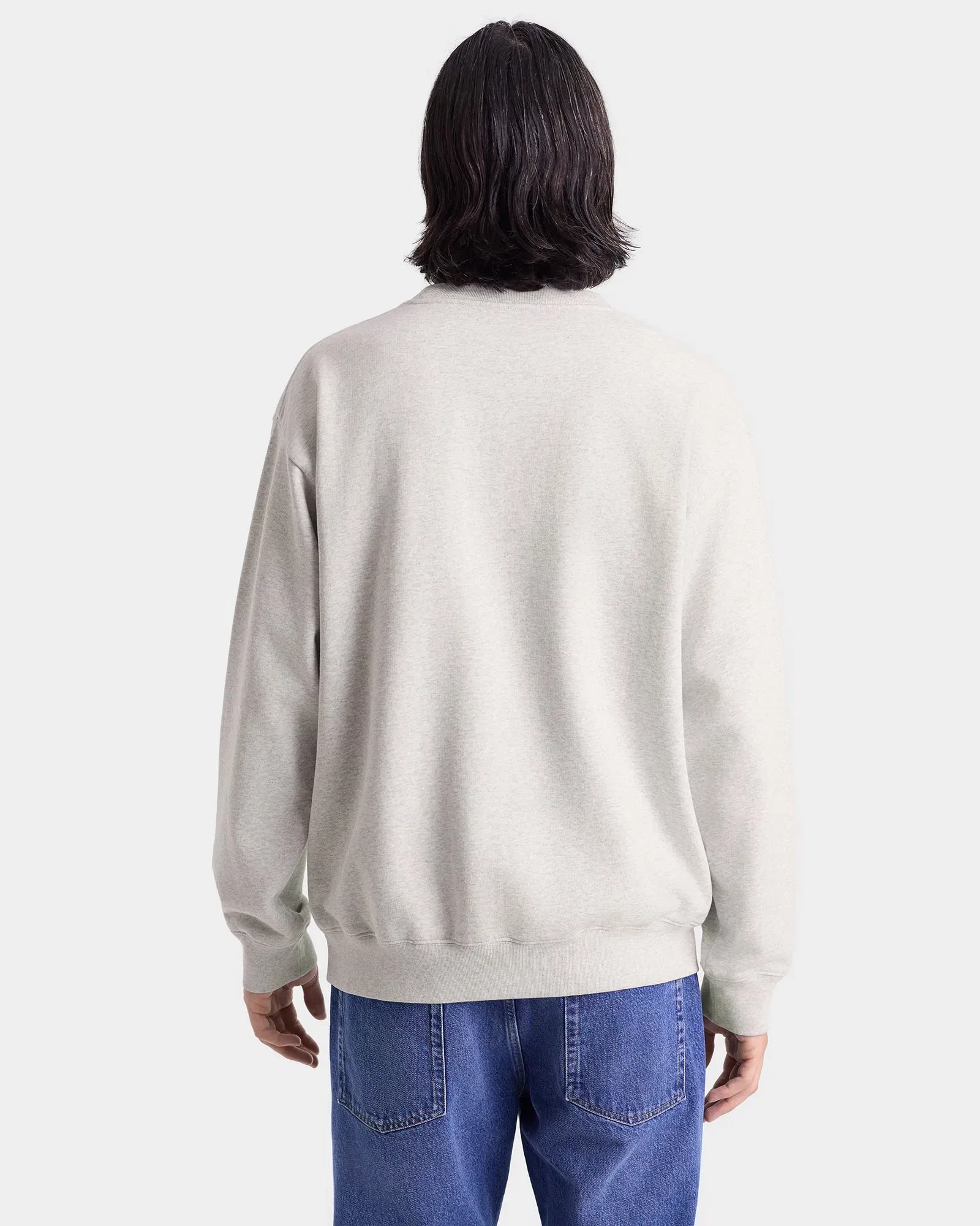 Nautical Embroidered Crewneck - Heather Gray